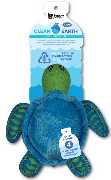 1ea Spunky Pup Clean earth Turtle Plush Small - Health/First Aid